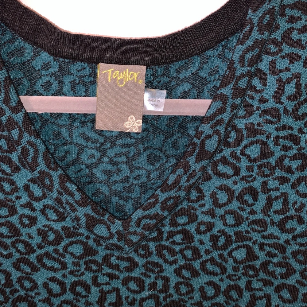 BNWT Taylor V-neck Leopard sweater dress